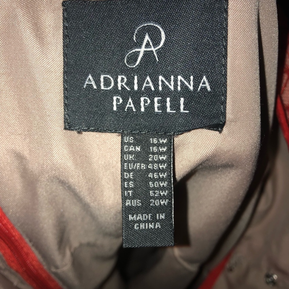 Adrianna Pappel Fit and Flare V neck EUC size 16W - Picture 5 of 7